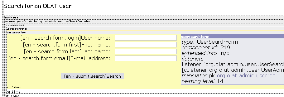 GUI debug listeners box